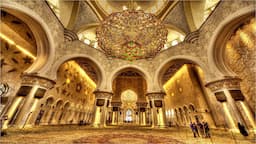 Abu Dhabi Mosque Inside View