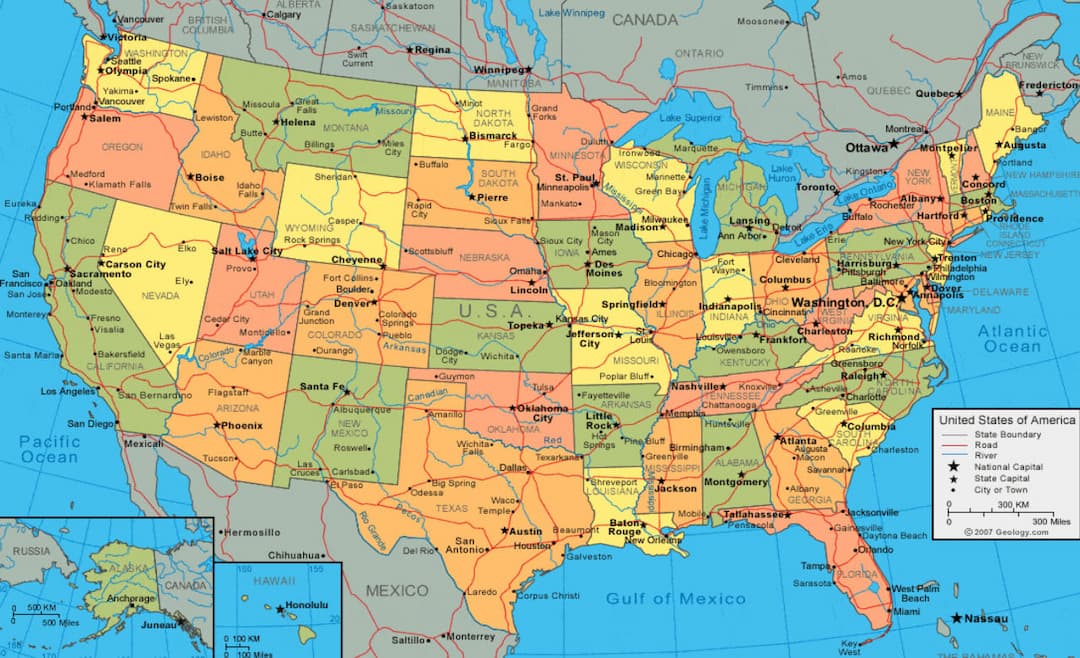 Geography in United States of America