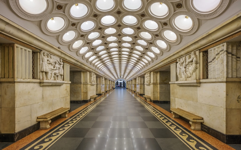 Explore the Opulent Metro System of Moscow